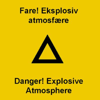 Warning - Danger! Explosive atmosphere - NO/EN