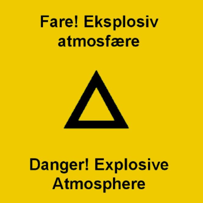 Hovedbilde Warning - Danger! Explosive atmosphere - NO/EN