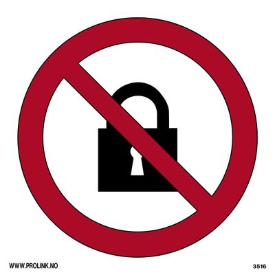 Låsing forbudt - PVC