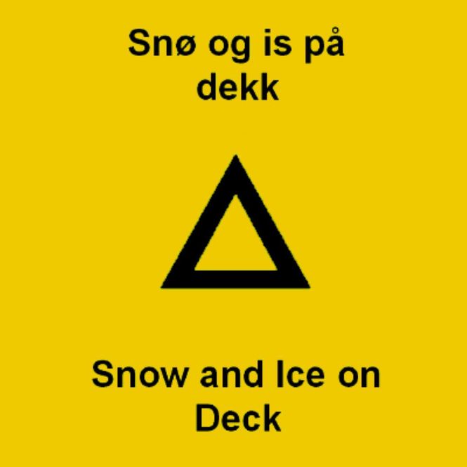 Hovedbilde Warning - Snow and ice on deck - NO/EN