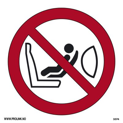 Montering av barnesete forbudt - PVC