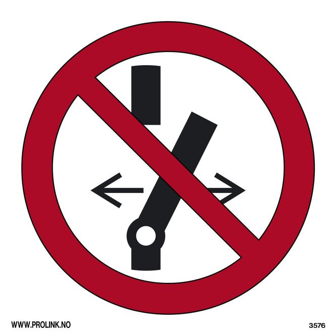 Hovedbilde Endring av bryterens tilstand forbudt - PVC