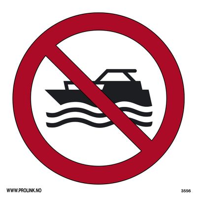 Motorbåt forbudt - PVC