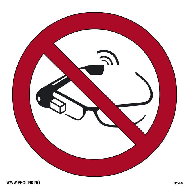 Hovedbilde Bruk av smartbriller forbudt - PVC