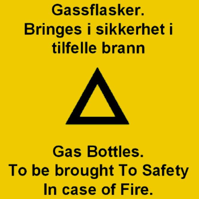 Hovedbilde Warning - Gas bottles - NO/EN