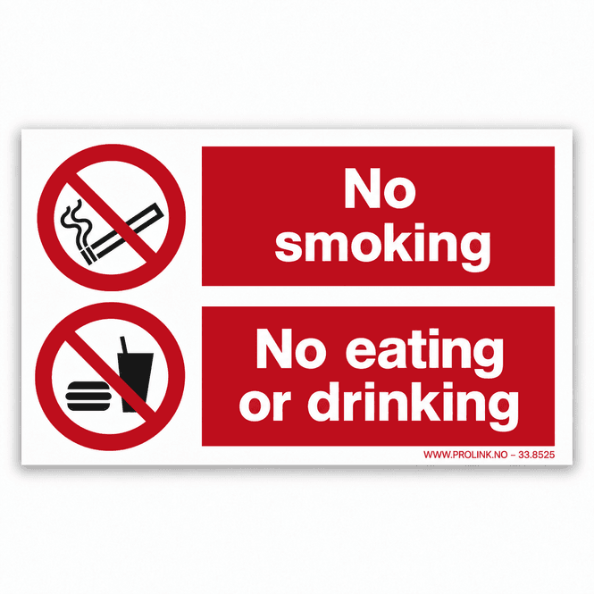 Hovedbilde No smoking, no eating or drinking