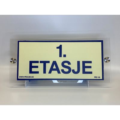 Etasjeskilt i akryl