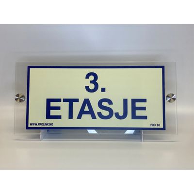Etasjeskilt i akryl