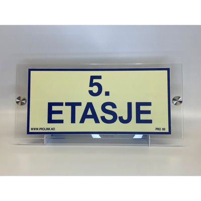 Etasjeskilt i akryl