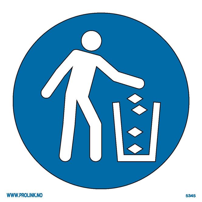Hovedbilde Kast avfallet i beholderen - PVC